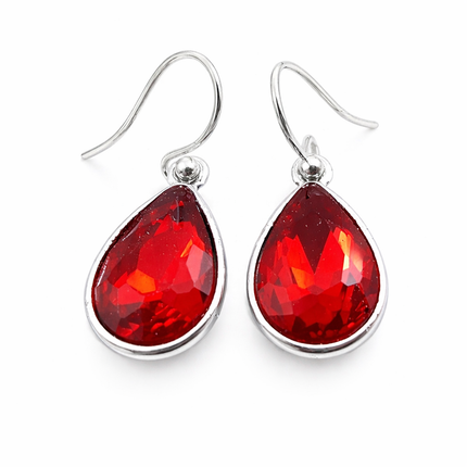 July Birthstone Earrings - Crystal Teardrop Earrings