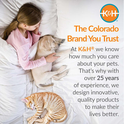 K&H Pet Bed Warmer – Indoor Heated Pad for Cats & Dogs, Thermostatically Controlled, Energy-Efficient, Safe for Arthritis & Comfort