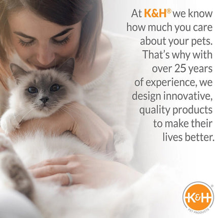 K&H Thermo-Kitty Mat Heated Cat Bed – Indoor Reversible Heated Cat Mat, Low-Wattage, Machine Washable, Cozy Nap Pad