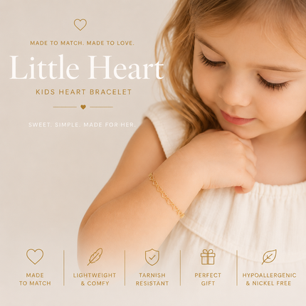 Little Heart Bracelet - Sterling Silver or 14k Gold Fill