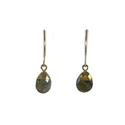Blue Flash Labradorite Drop Earrings