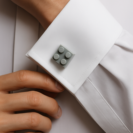 Gray LEGO Brick Cufflinks – For Him & Groomsmen
