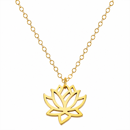 Lotus Flower Charm- Dainty 14k Gold Filled Jewelry