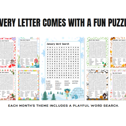 Little Letters Mail Club – Personalized Letters + Monthly Word Searches
