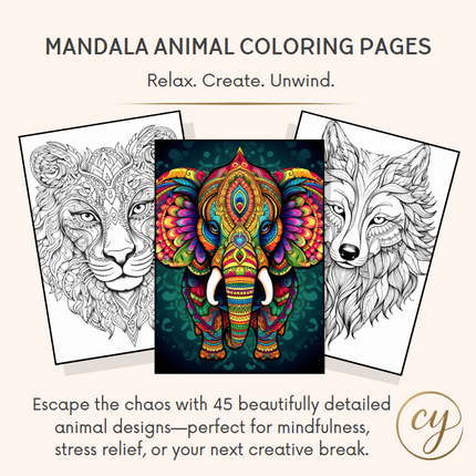 45 Mandala Animal Coloring Pages
