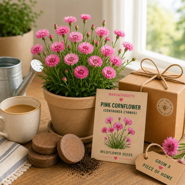 Massachusetts Pink Cornflower Grow Kit