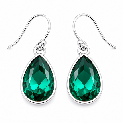 May Birthstone Earrings - Crystal Teardrop Earrings