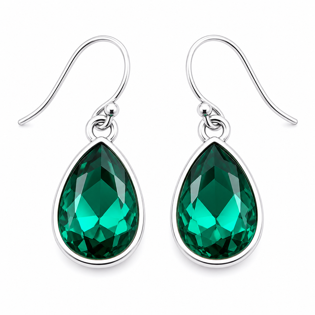 May Birthstone Earrings - Crystal Teardrop Earrings