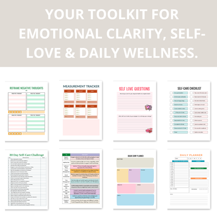 Mind Over Mood Planner – 41-Page CBT-Based Mental Wellness Workbook (Printable PDF)