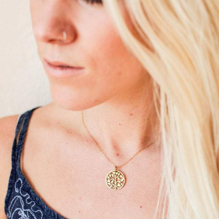 Tree of Life Necklace – Bronze Pendant on 18" Gold Filled Chain