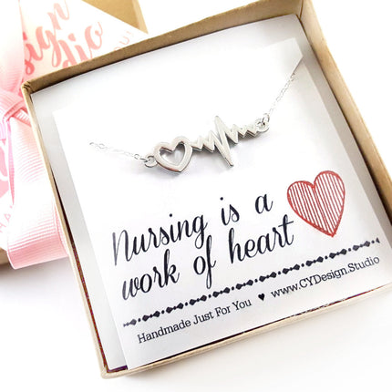 Nursing is a Work of Heart Necklace