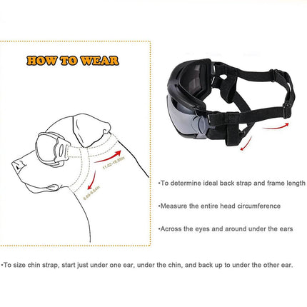 NVTED Dog Sunglasses with Adjustable Strap for Medium or Large Dog