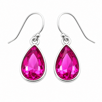 October Birthstone Earrings - Crystal Teardrop Earrings