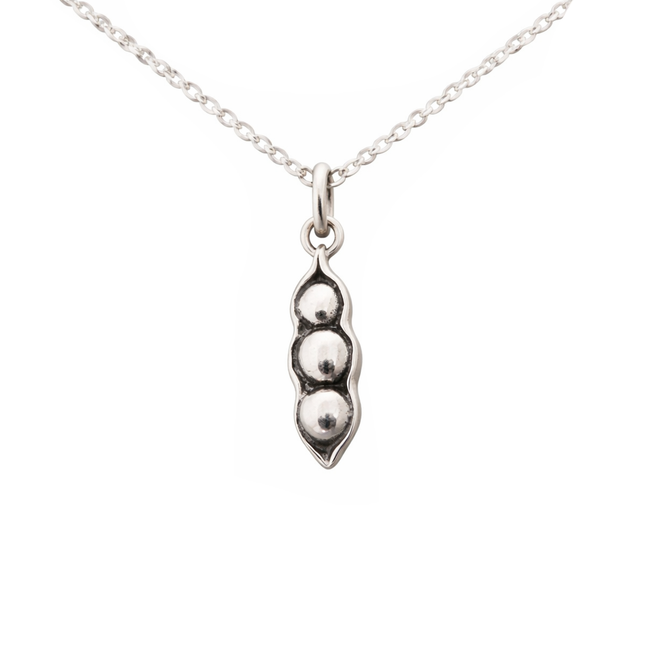 Sterling Silver Three Peas in a Pod Necklace