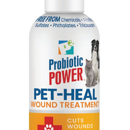 Pet-Heal Probiotic Wound Treatment Spray – Natural, Organic, Anti-Inflammatory Healing for Dogs & Cats, Veterinarian Approved, 4 oz
