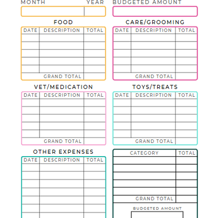 Pet Planner Printable - 38 Page Editable Canva Template