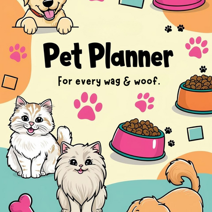 Pet Planner Printable - 38 Page Editable Canva Template