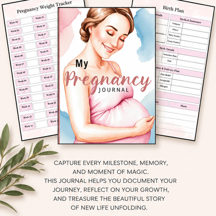 Pregnancy Journal – 58-Page Editable Canva Template