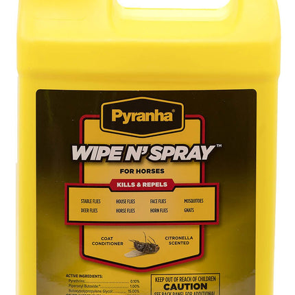 Pyranha Wipe N' Spray Fly Spray for Horses