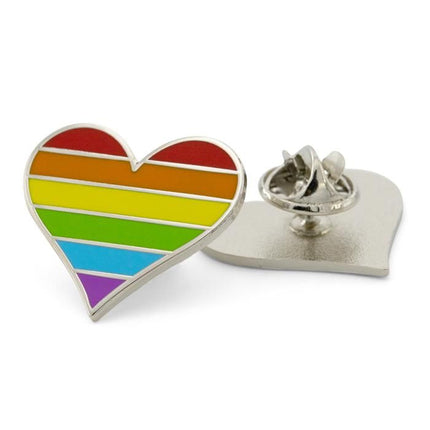 Rainbow Heart Pride Enamel Pin – LGBTQ+ Ally & Visibility Accessory