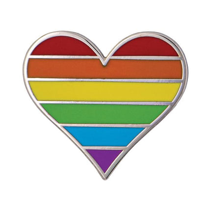 Rainbow Heart Pride Enamel Pin – LGBTQ+ Ally & Visibility Accessory
