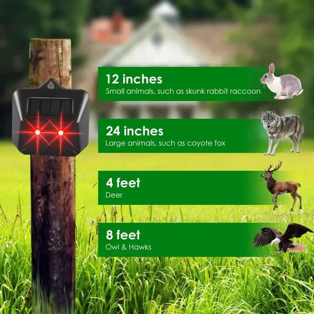 Red LED Light Waterproof Predator Repellent for Gardens