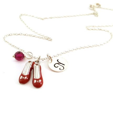 Ruby Slippers Necklace - Wizard of Oz Personalized Jewelry