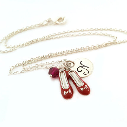 Ruby Slippers Necklace - Wizard of Oz Personalized Jewelry