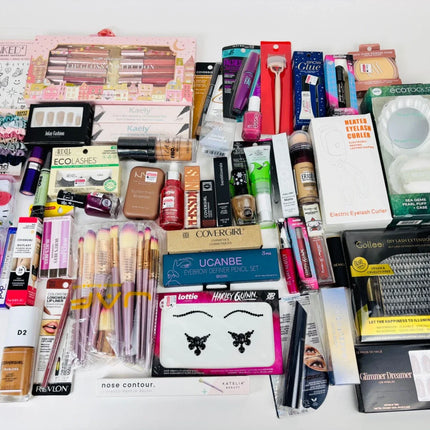 Mystery Beauty Box – 25 New & Sealed Brand-Name Cosmetics (Random Assortment)