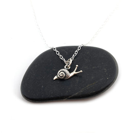 Tiny Sterling Silver Snail Necklace – Handmade Slow Living Jewelry