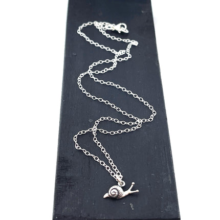 Tiny Sterling Silver Snail Necklace – Handmade Slow Living Jewelry