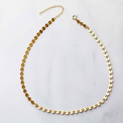 Silver or Gold Coin Disc Choker