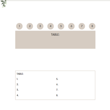 80 Page Wedding Seating Chart Template – Editable Canva Planner