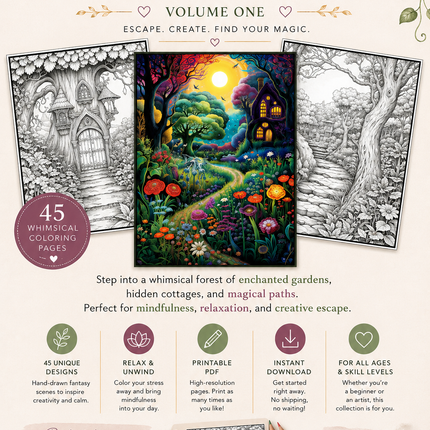 Secret Garden Coloring Collection – Volume One