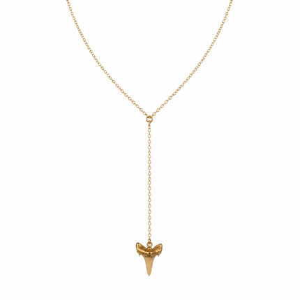 Gold Filled Shark Tooth Y Necklace