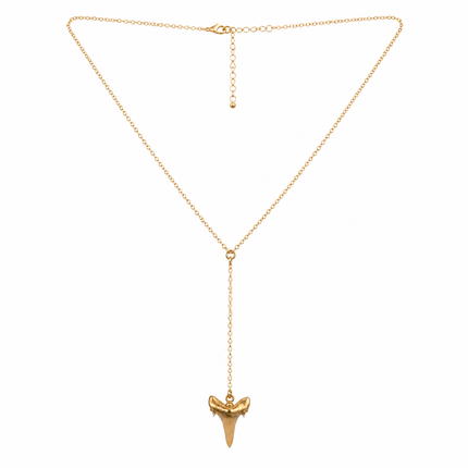 Gold Filled Shark Tooth Y Necklace