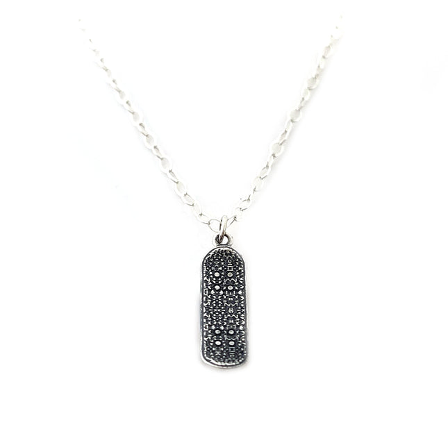 Skateboard Charm Sterling Silver Necklace
