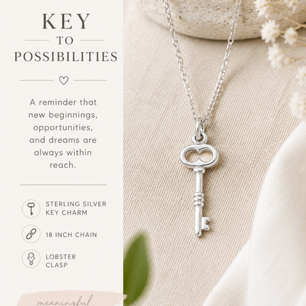 Sterling Silver Key Necklace