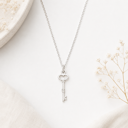 Sterling Silver Key Necklace