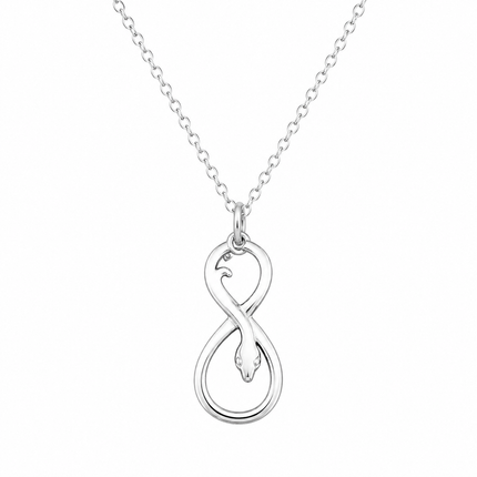 Infinity Snake Necklace - Sterling Silver Jewelry