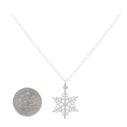 Snowflake Charm Sterling Silver Necklace