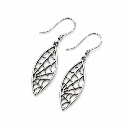 Sterling Silver Spiderweb Earrings
