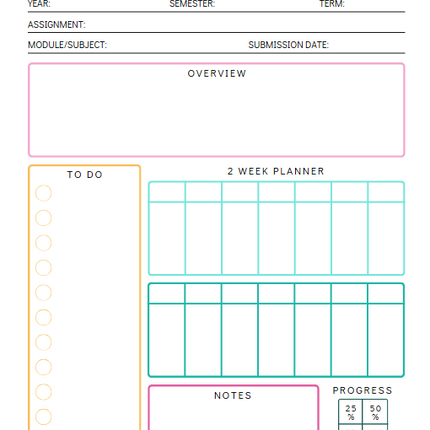 Student Life Organizer | 48-Page Printable & Canva Template