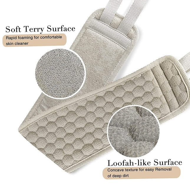 Suntee Exfoliating Back Scrubber and Exfoliating Sponge Pad