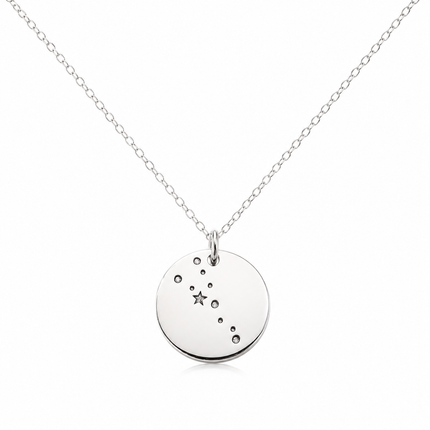 Taurus Zodiac Constellation Sterling Silver Necklace