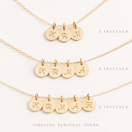 Tiny Gold Initial Necklace - Personalized 14k Gold Filled Jewelry