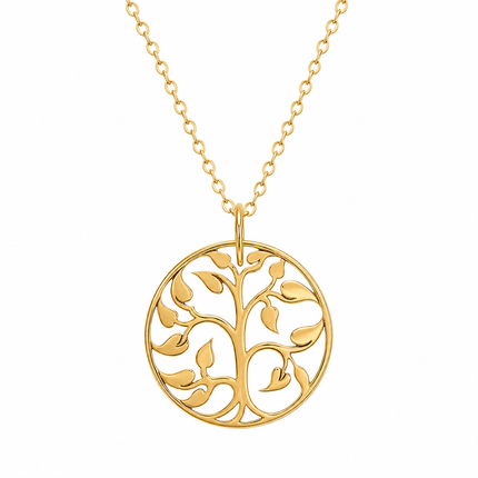 Tree of Life Necklace – Bronze Pendant on 18" Gold Filled Chain