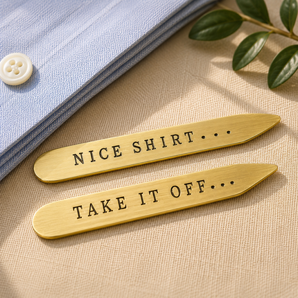 Sexy Husband-To-Be Hand Stamped Collar Stays