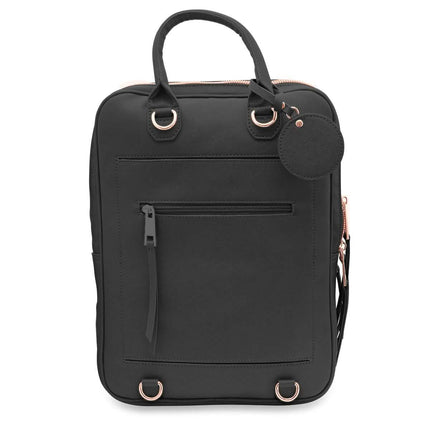 Unisex Super Soft Premium Vegan Leather Travel Backpack with 6 Compartment