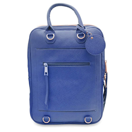 Unisex Super Soft Premium Vegan Leather Travel Backpack with 6 Compartment